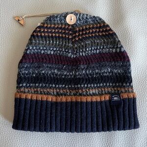 NWT - Fat Face Adult 80% Wool Striped Beanie